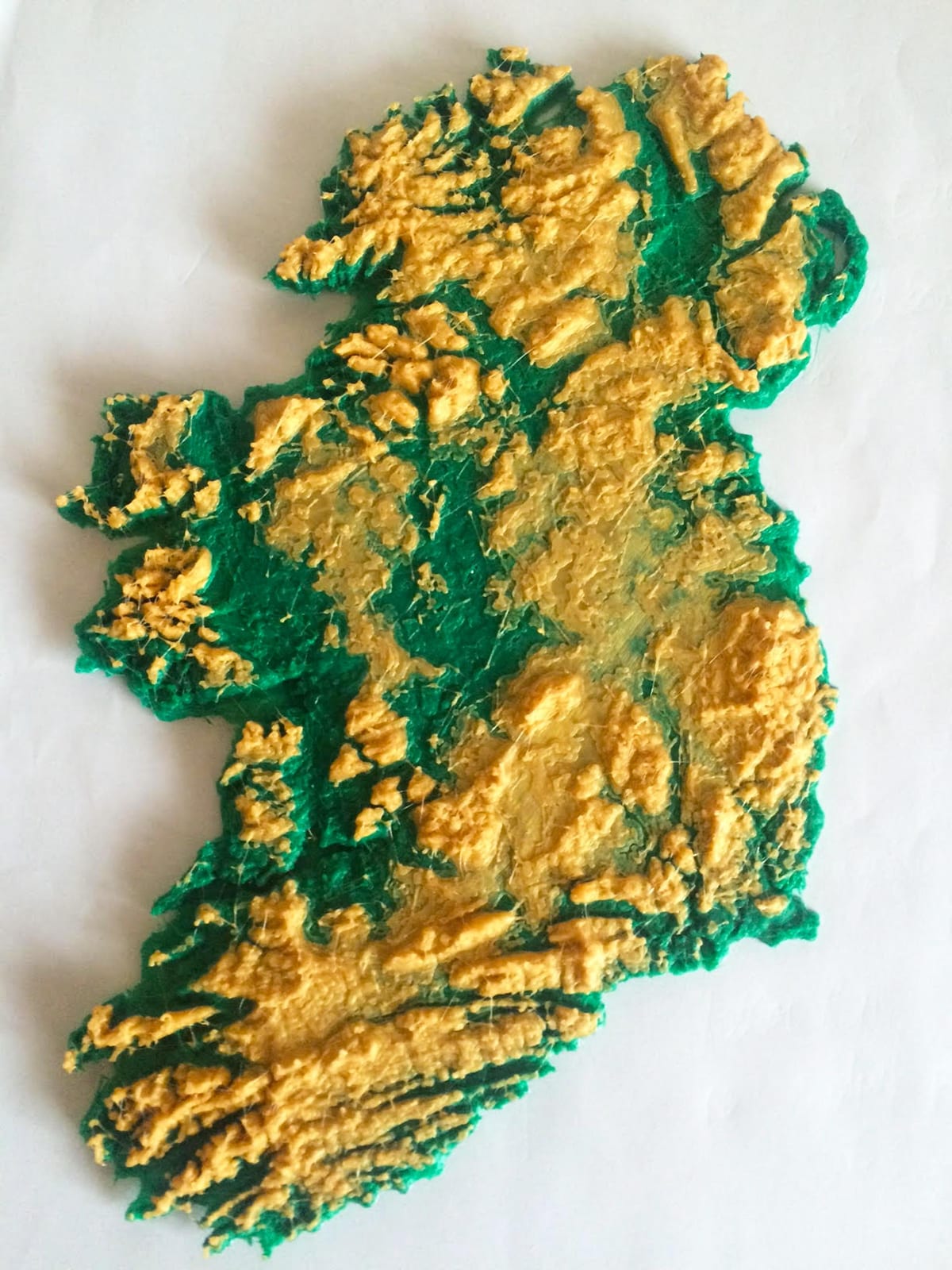 mapa de mapa 3d da irlanda