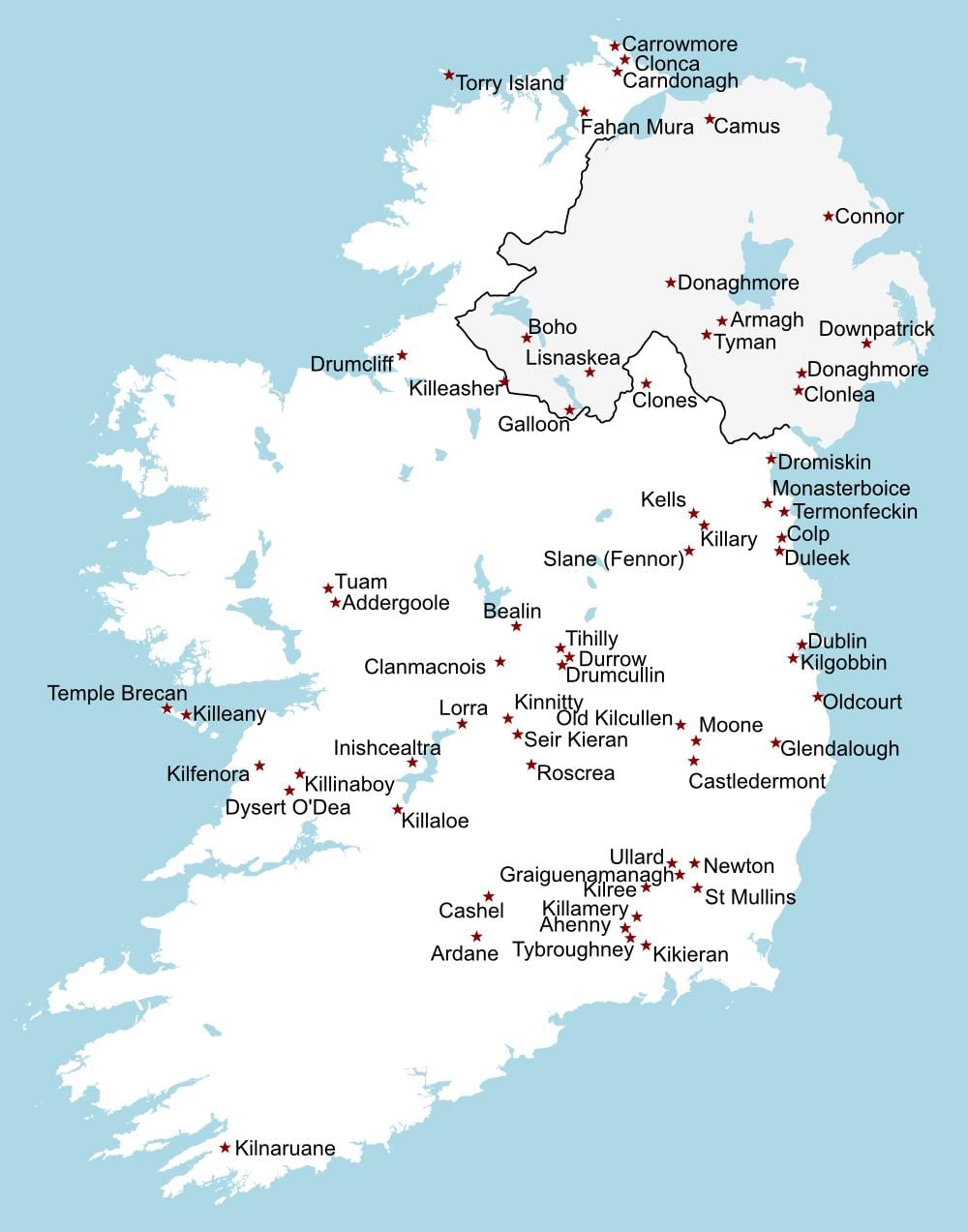 irlanda passeios mapa