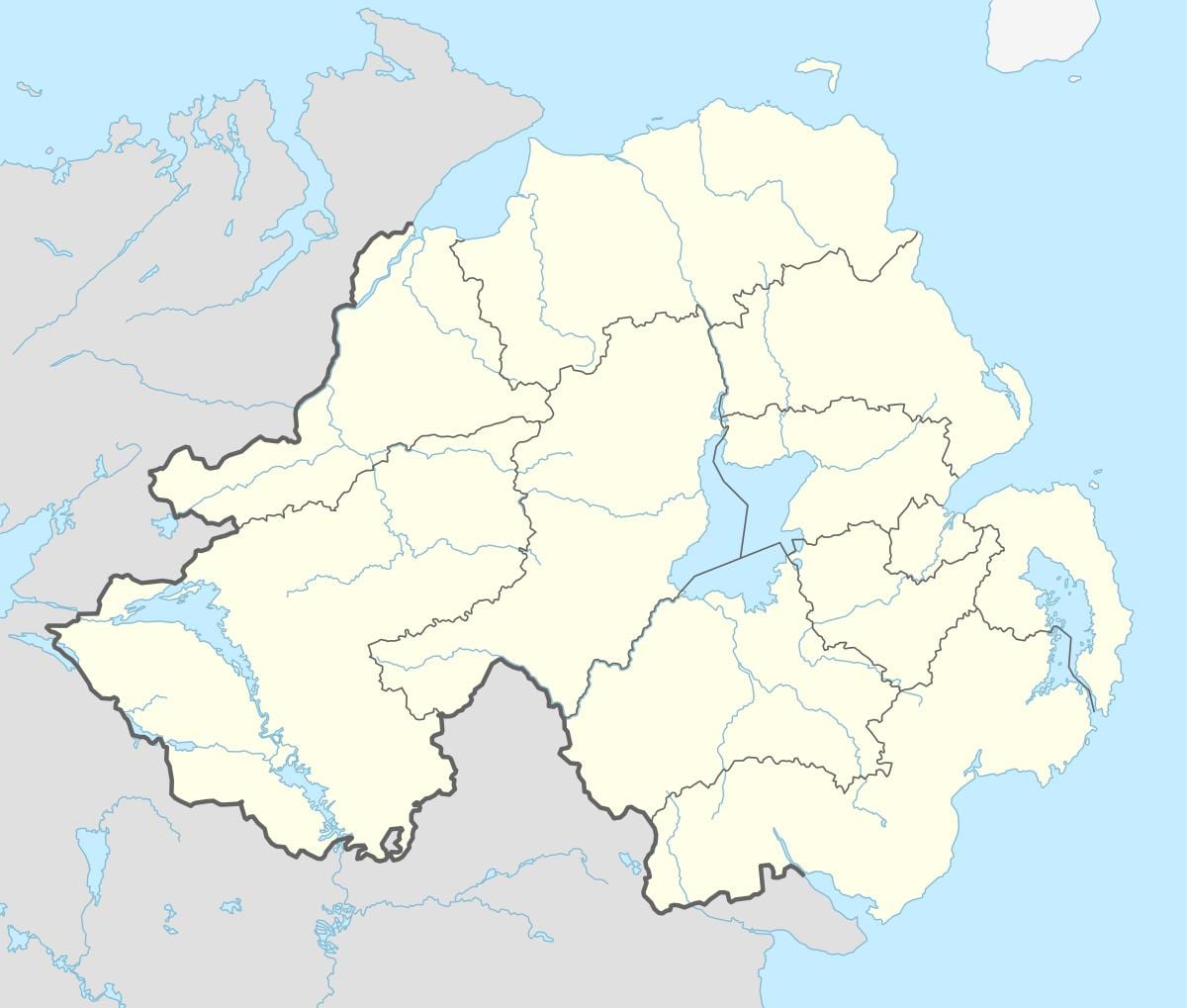 mapa da irlanda do norte praias