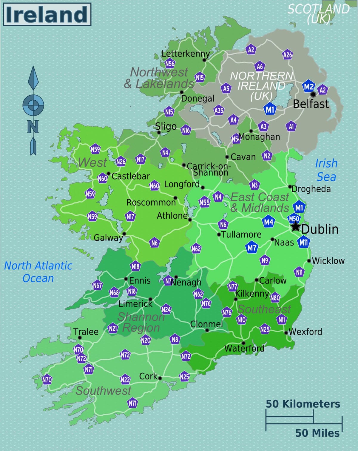 mapa de colorido mapa da irlanda