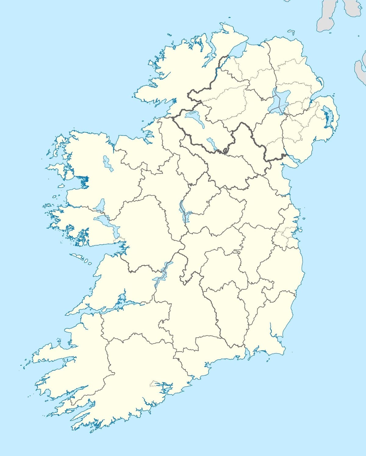 mapa de ilhas de irlanda