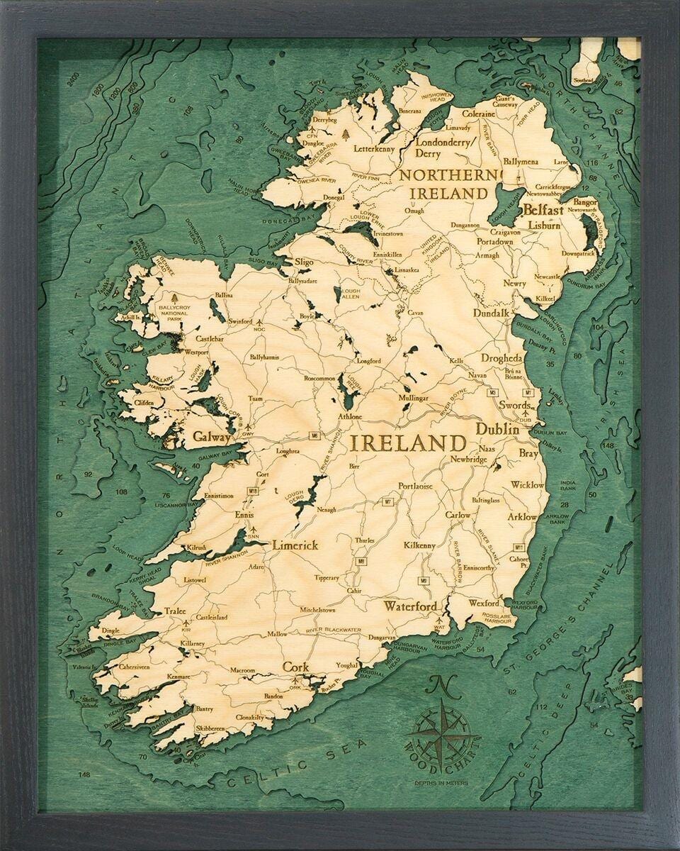 mapa da irlanda mapa de arte