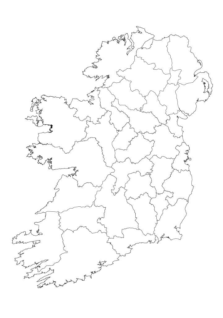 irlanda contorno do mapa