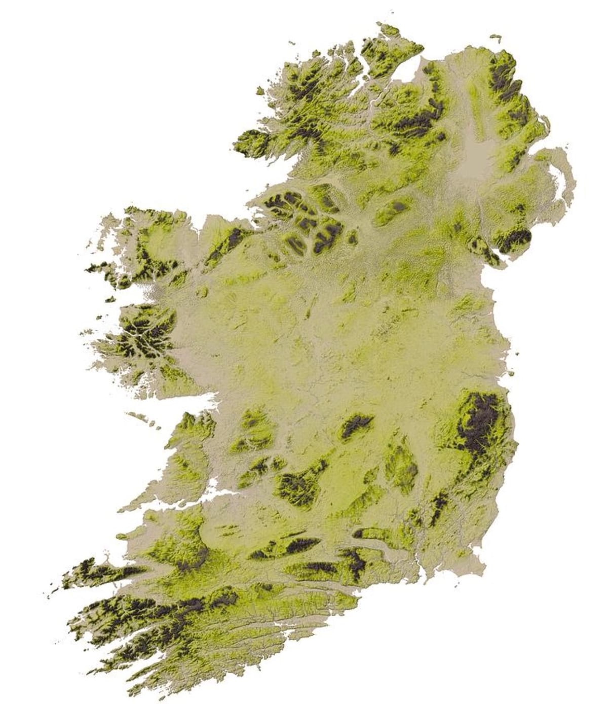 mapa geográfico da irlanda