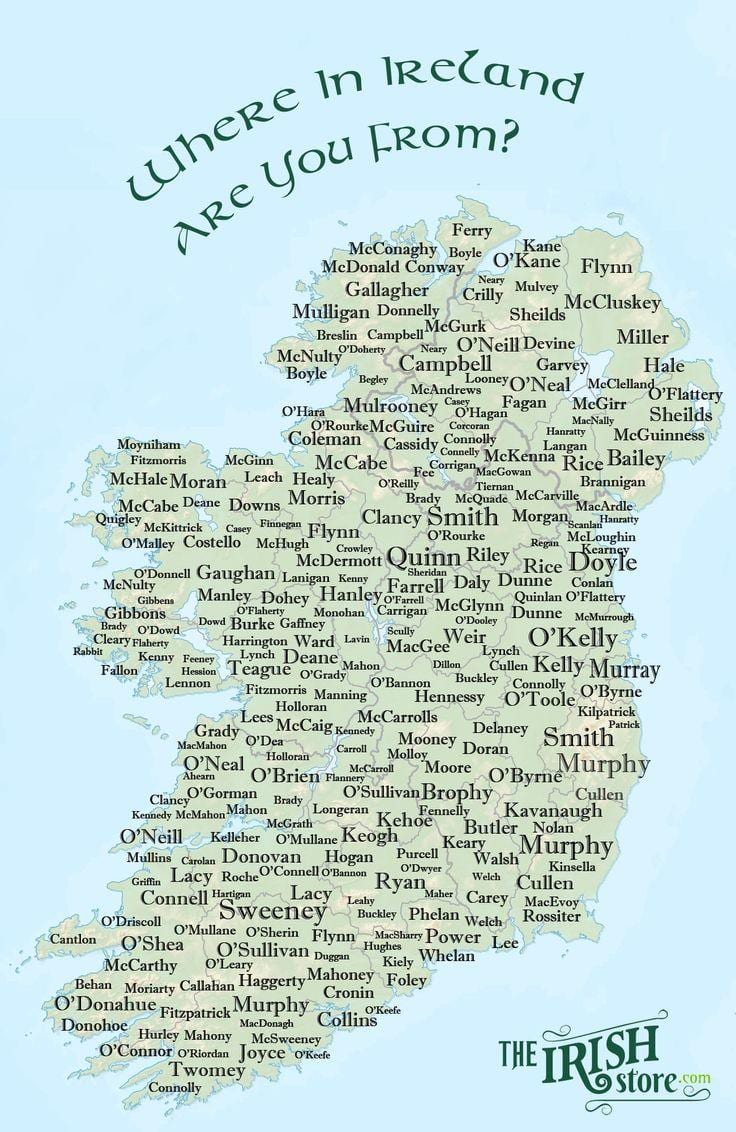 irlanda do nome do mapa