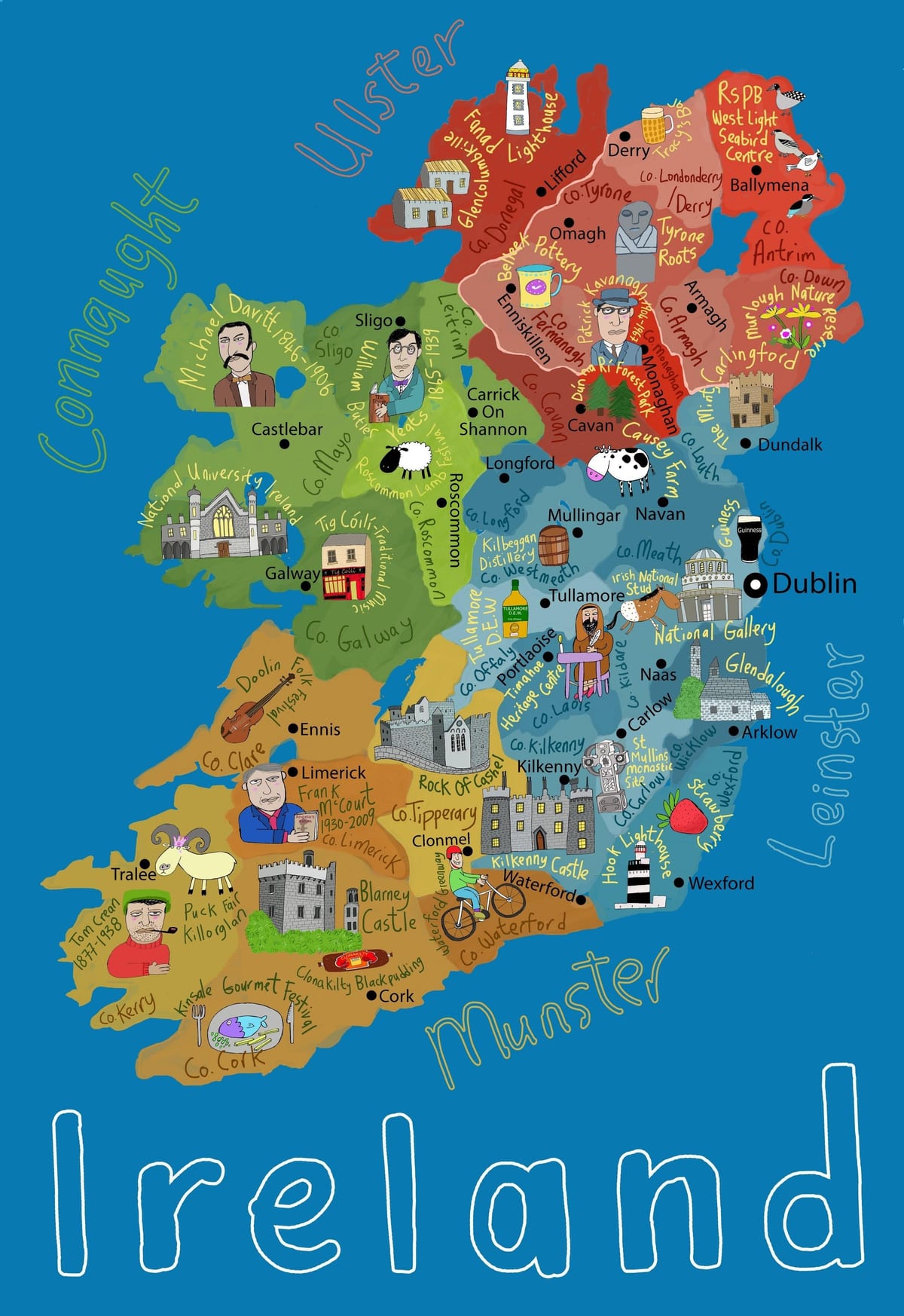 cartoon mapa da irlanda