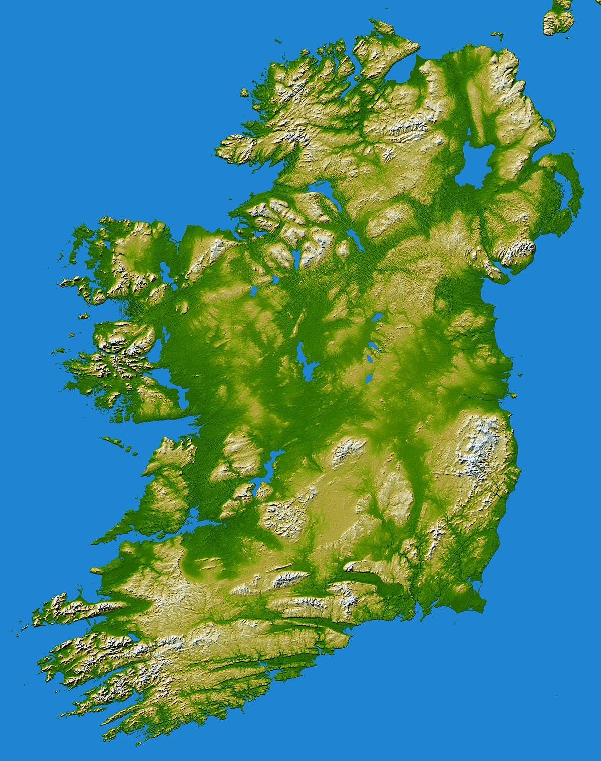 irlanda serras mapa