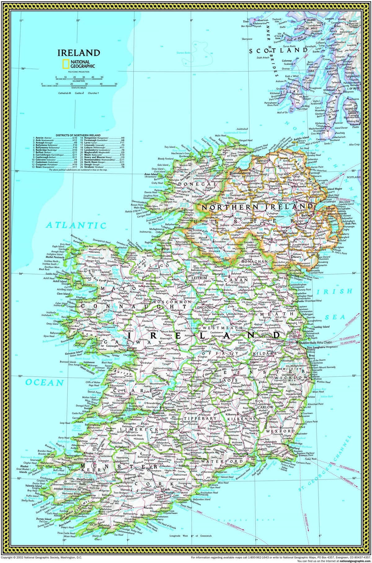 mapa da national geographic mapa da irlanda
