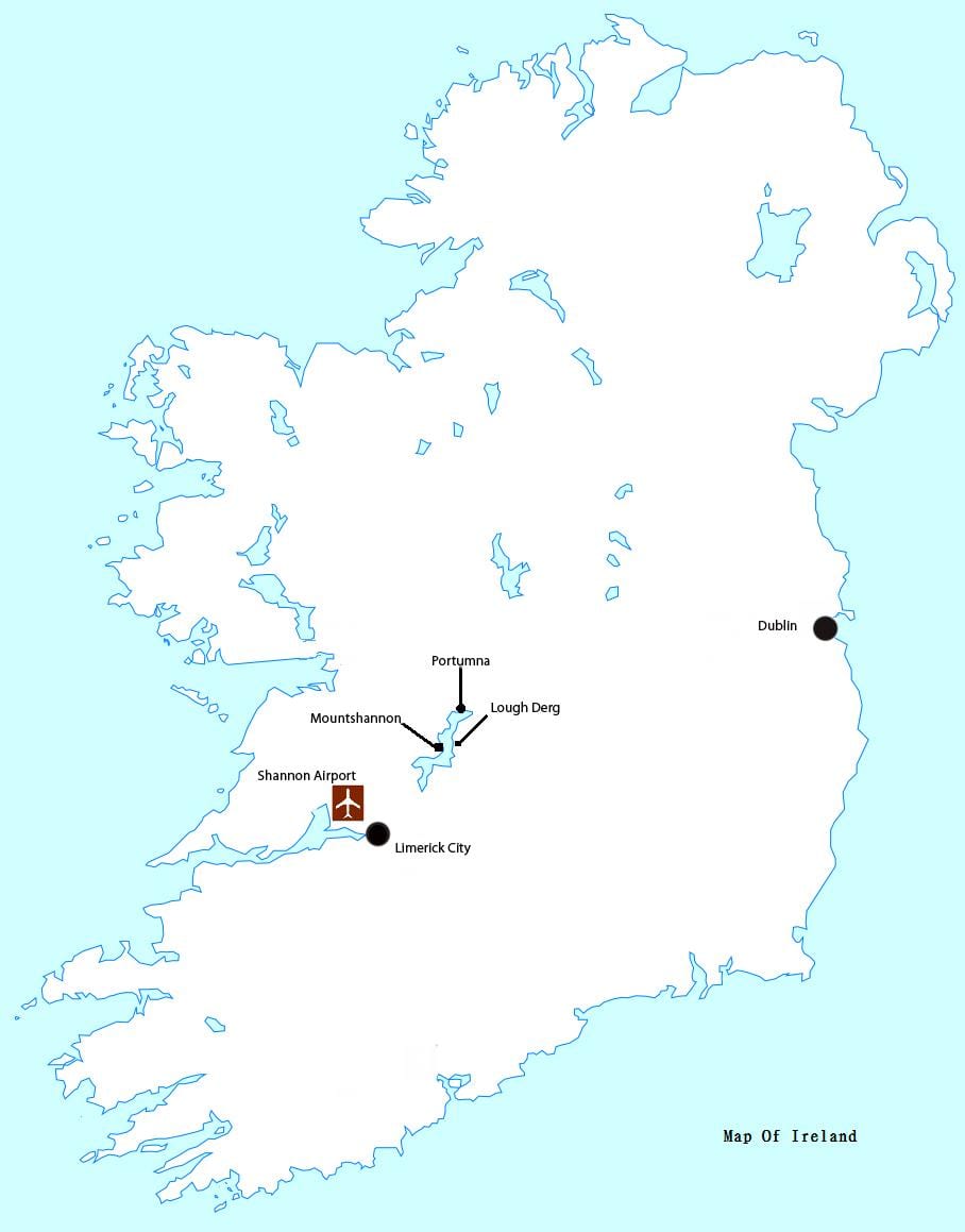 mapa do aeroporto de shannon, irlanda