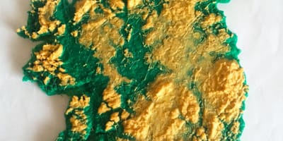 Mapa de mapa 3d da irlanda