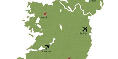 Aeroportos internacionais na irlanda mapa