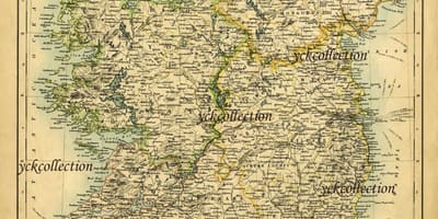 Antigo mapa da irlanda