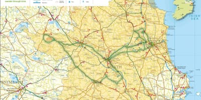 Mapa de boyne valley irlanda