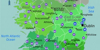 Mapa de colorido mapa da irlanda