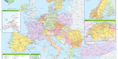 Mapa da eurail irlanda