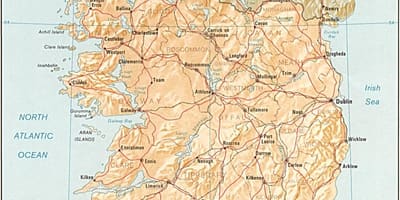 Mapa da grande mapa da irlanda para venda