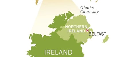 Mapa da ilha esmeralda irlanda