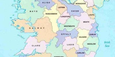 Mapa da irlanda, b&b