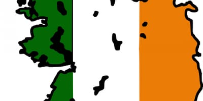 Mapa da irlanda bandeira