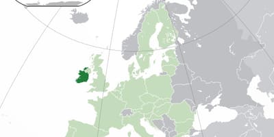Irlanda mapa no mapa