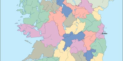 Mapa da irlanda mapa do vetor de