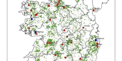 Mapa da irlanda florestas
