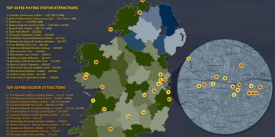 Mapa da irlanda pontos turísticos
