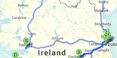 Lugares para visitar a irlanda mapa