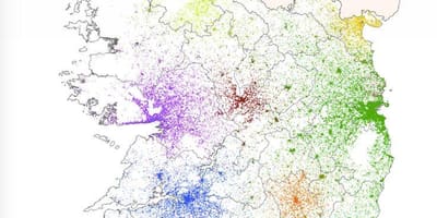 Irlanda densidade populacional mapa