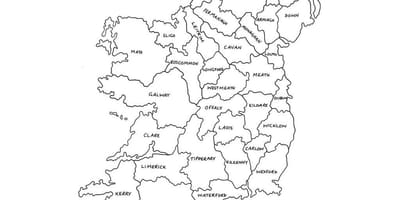 Imprima o mapa da irlanda