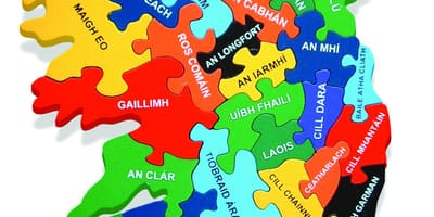 Mapa da mapa da irlanda em gaélico