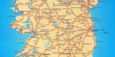 Mapa da irlanda municípios