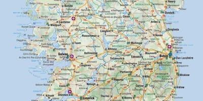 Mapa da mapa da irlanda livro
