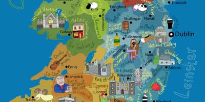 Cartoon mapa da irlanda
