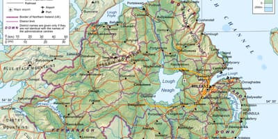 Mapa de rua irlanda do norte