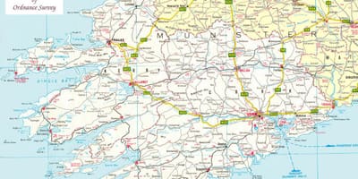 Mapa da mapa da norte-oeste de irlanda