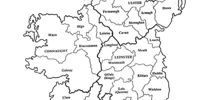 Esboço de mapa de irlanda