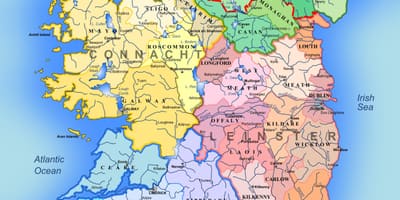 Irlanda mapa de atrações turísticas
