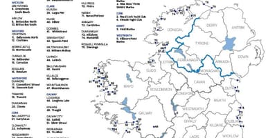 Melhores praias na irlanda mapa
