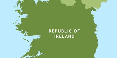 Mapa de estradas de república da irlanda